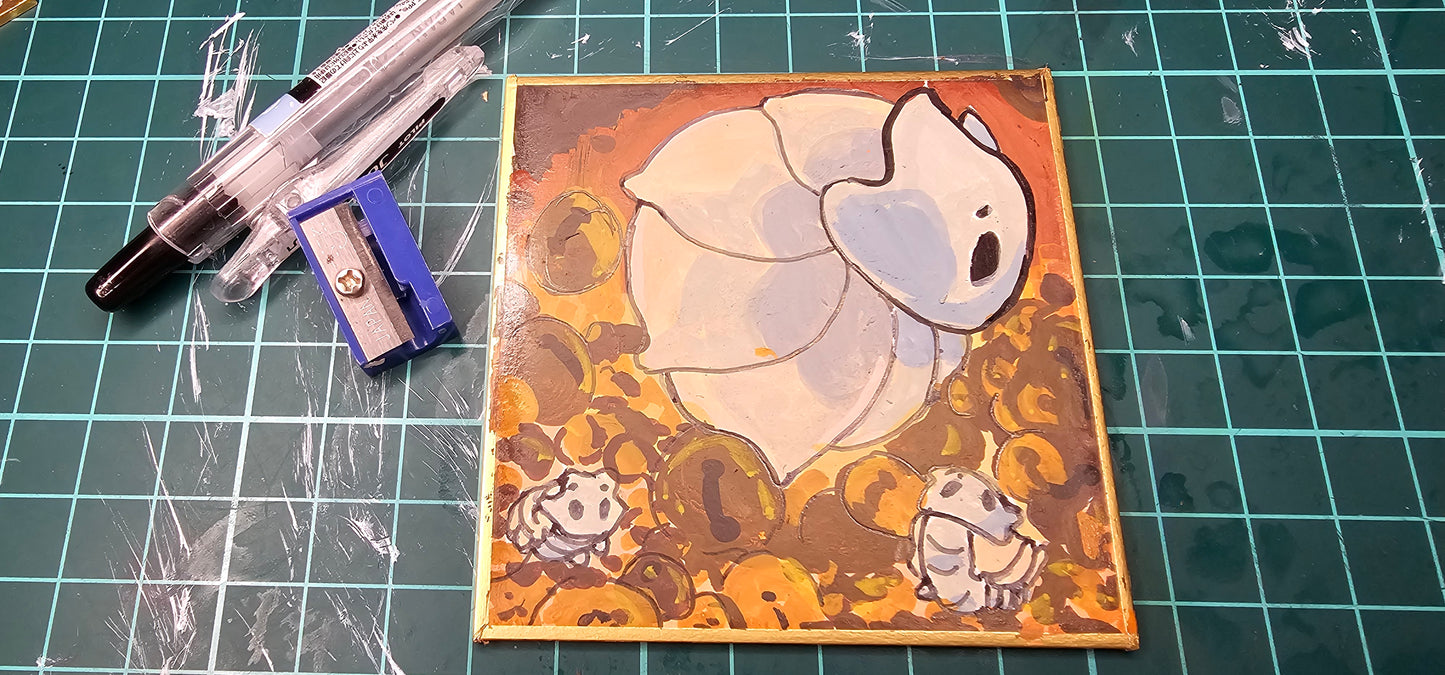 Handdrawn "Shikishi" Board on Stream?!