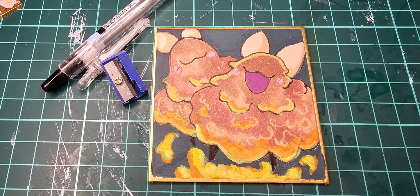 Handdrawn "Shikishi" Board on Stream?!