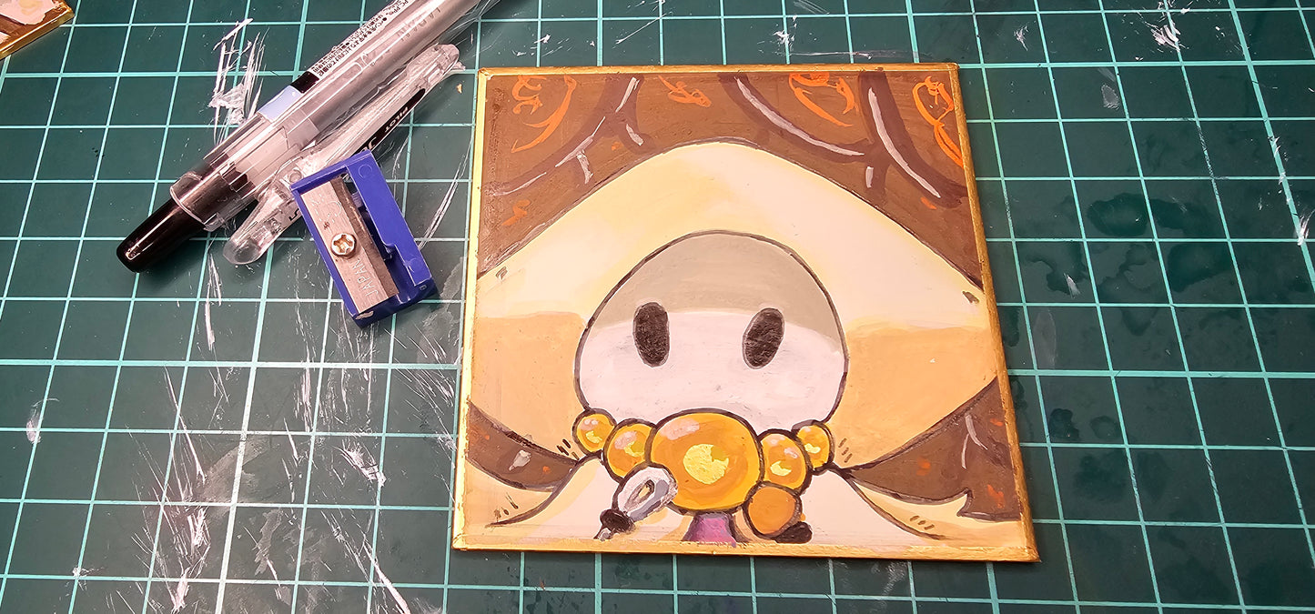 Handdrawn "Shikishi" Board on Stream?!